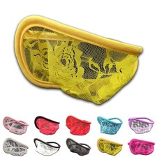 C-String Culotte Rose Floral Pur String sous-Vêtement Underplant Confortables