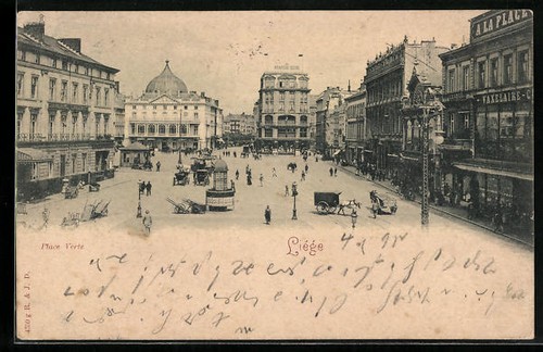 Cpa liége place - 1898,