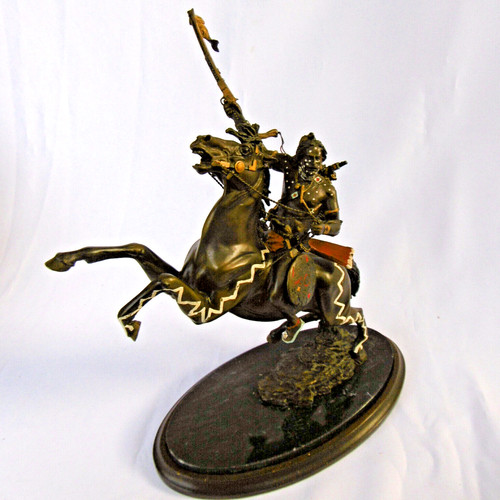 Sculpture indien cheval - a,