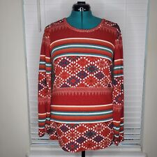 Bo Bel Aztec Tribal Native Cowichan Navajo Western Southwestern Top Size Medium