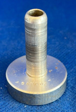 SANDOZ Chemistry? Vintage Aluminum Tool Piece Deep Hole Tube Round Cylinder