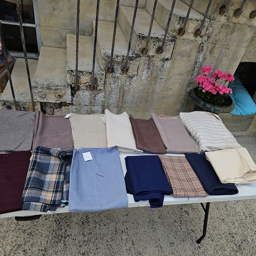 Lot coupons tissu vintage - de,