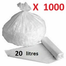 Sac poubelle 20 Litres  blanc