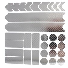 Vélo Protection Du Cadre Set Charbon Argent Film V2 Autocollant Vtt BMX Peinture