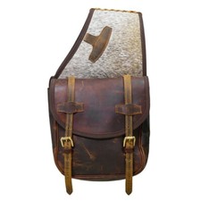 Véritable sac de selle en cuir de cheval Western Tack équestre fantaisie pour...