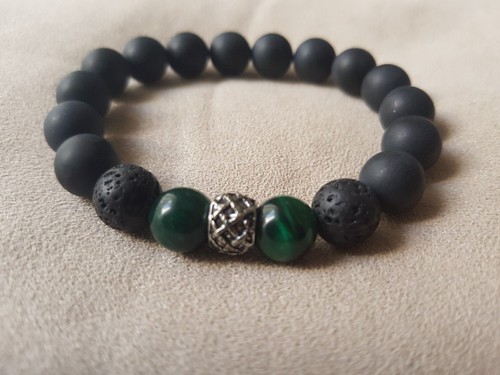 Bracelet homme onyx 10mm - homme, mat