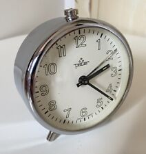 Antique Vintage Peter Mechanical Alarm Clock - Made in Germany, Chrome Metal