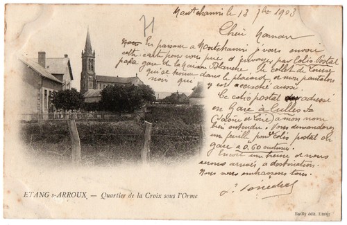 Cpa etang s arroux - etang, s-arroux