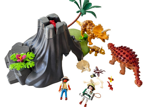 Playmobil volcan dinosaures - playmobil,