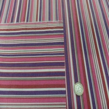 Tissu toile de store extérieur fine rayure ton rose violet 4 saisons téflon 1.60