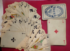 rare OLD PLAYING CARD GAME Belgian beer tahon courcelles circa 1937