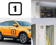 NUMÉRO 1 Autocollant Vinyle