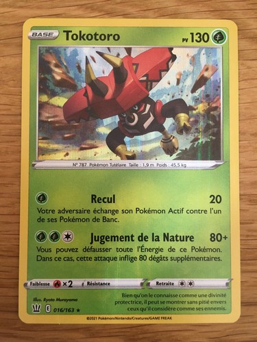 Carte pokémon holo tokotoro - pokémon,