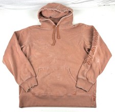 Supreme Hoodie Sweatshirt Heavy Fleece Light Orange Peach Men’s Large