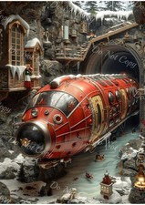 Train polaire steampunk – Tunnel des neiges enchantées – Photo B0268