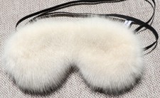 Vison Masque Cuir Fourrure Réversible Yeux Wellness Sommeil Lunettes Érotique