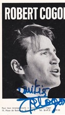 ORIGINAL PHOTOGRAPH card of singer Robert Cogoï AUTOGRAPH