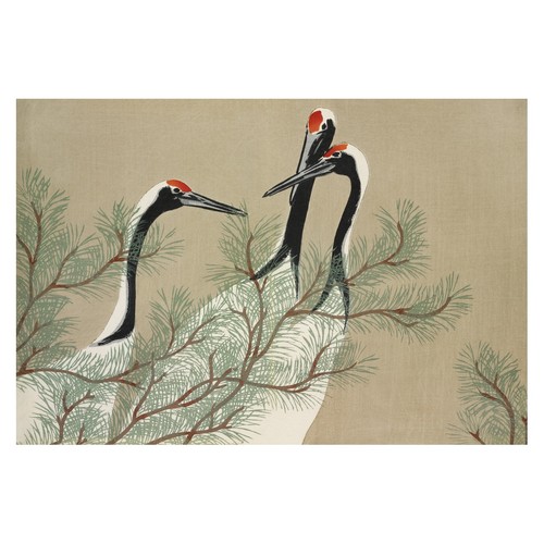 Affiche orientale grues - affiche, art