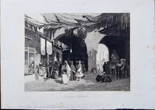 Bazar à Beyrouth Gravure par