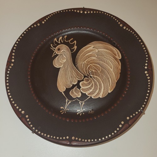 Ancienne assiette peinte main - peinte,