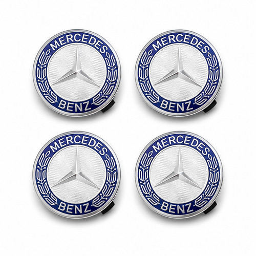 Lot cache moyeu 75mm bleu - ,