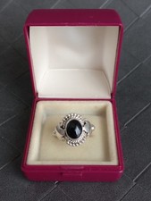 bague bijou en argent et onix