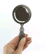 Vintage Tin Pocket Magnifying Mirror with Mirror on Each Side