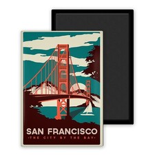 San Francisco Vintage-Magnet Frigo 54x78mm personnalisé