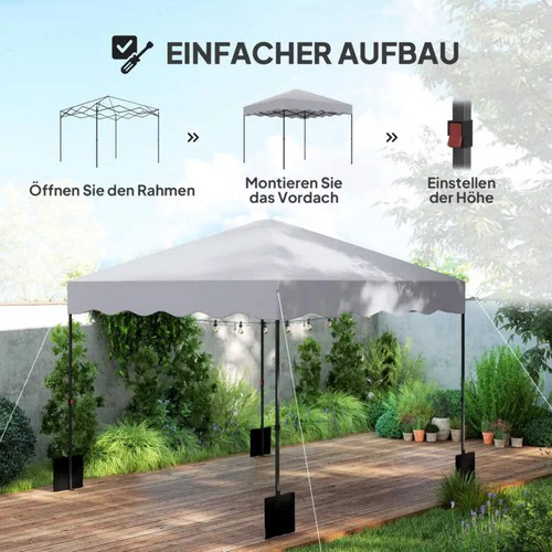 Gazebo pop 3x3m - pop-up, hauteur