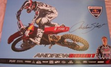 Andrew Short autographed signed Honda Racing motocross or supercross mini poster
