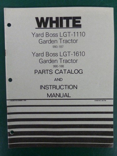 1978 white yard boss - white, lgt-1110