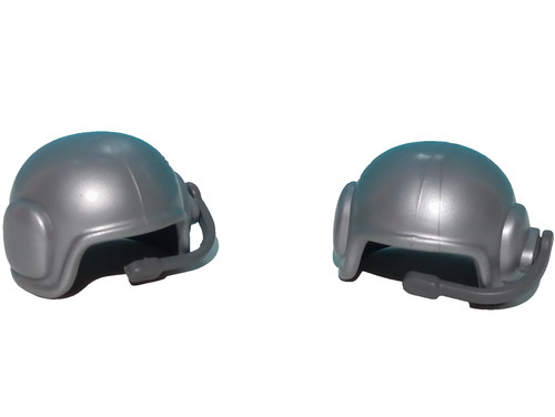 Playmobil casques gris - x2,
