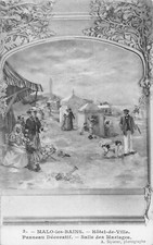 CPA 59 MALO LES BAINS HOTEL DE VILLE DECORATIVE PANEL WEDDING ROOM