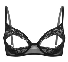 Soutien-gorge noir mamelons