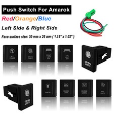Red/Blue/Amber Led Push Button Switch ON OFF For VW Volkswagen Amarok Left&Right