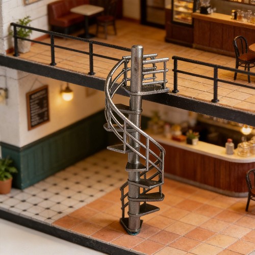 Maquette escalier 1 64e - au, 1/64e