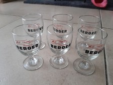 LOT DE 6 VERRES BERGER - MIDI 7 HEURES L'HEURE DU BERGER