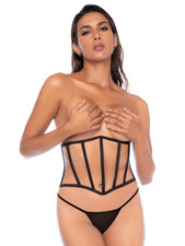Serre taille et string noir - MAL2789BLK