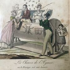 Gravure Epoque 1er Empire Mariage Robe Mariée Ange Merveilleuse Mode déb XIXè