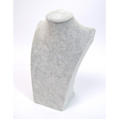 Buste présentoir gris pour