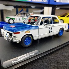 SOLIDO BMW 2002 TII WHITE #24 MAKINEN/EASTER RALLYE MONTE CARLO 1969 1:18 NEUF B