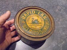 Ancienne Grosse Boite vide de Cire au Cygne de Rapid-Lak Romans Isère " Cirage "