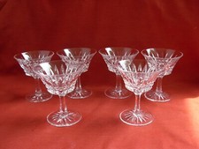 VILLEROY & BOCH,ROYAL,SERIE DE 6 COUPES A CHAMPAGNE EN CRISTAL TAILLE,SIGNEES.