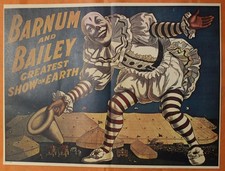 BARNUM & BAILEY CIRCUS 1960ca ANONYMOUS UNUSUAL ORIGINAL COLORED VINTAGE POSTER