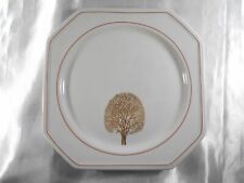 (554) SQUARE PLATE "GOLD TREE" PORCELAIN SIGNED GALLO GOLDBAUM