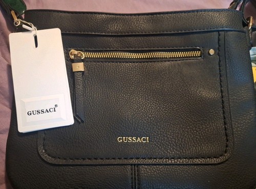 Gusacci black faux leather - gusacci,