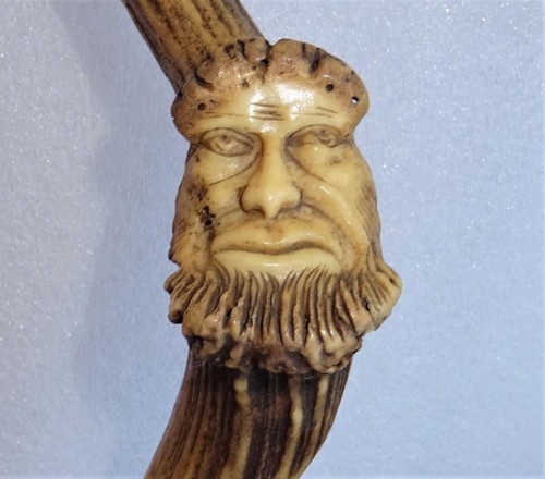 Canne sculpté bois - canne, de