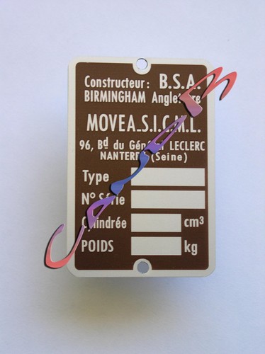 Plaque bsa movea nanterre - movea,