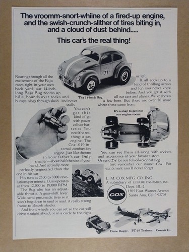 1971 cox baja bug model - bug,