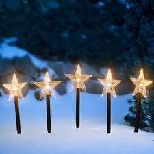 LED Étoile Jardin Piquet Extérieur Décoration De Noël Jardin Noël Look Acrylique